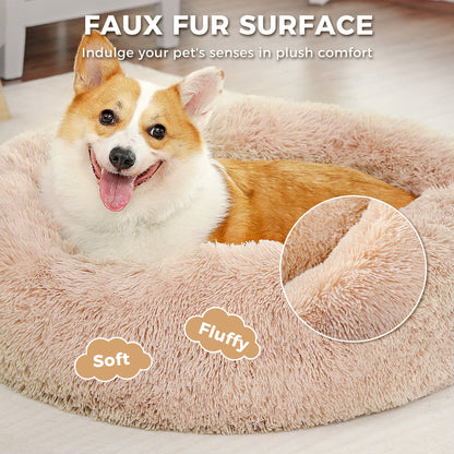 CalmPaw Calming Dog Bed —  Anti-Anxiety Donut Bed for Dogs & Cats