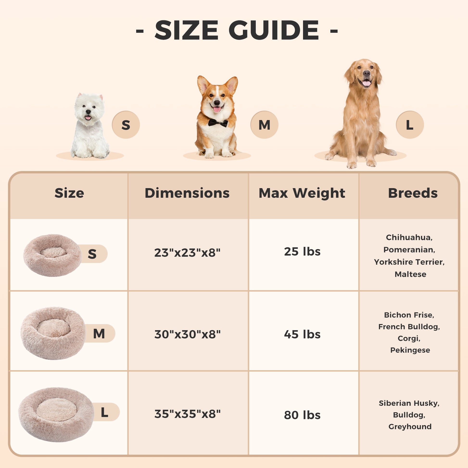 CalmPaw Calming Dog Bed —  Anti-Anxiety Donut Bed for Dogs & Cats